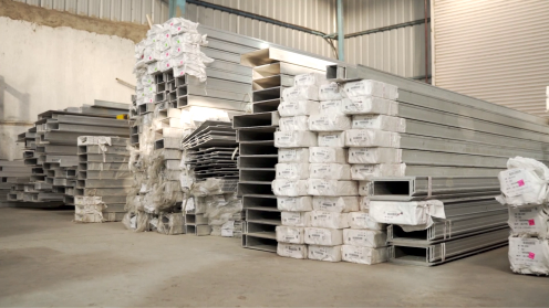 aluminium formwork raw material stored in warehouse